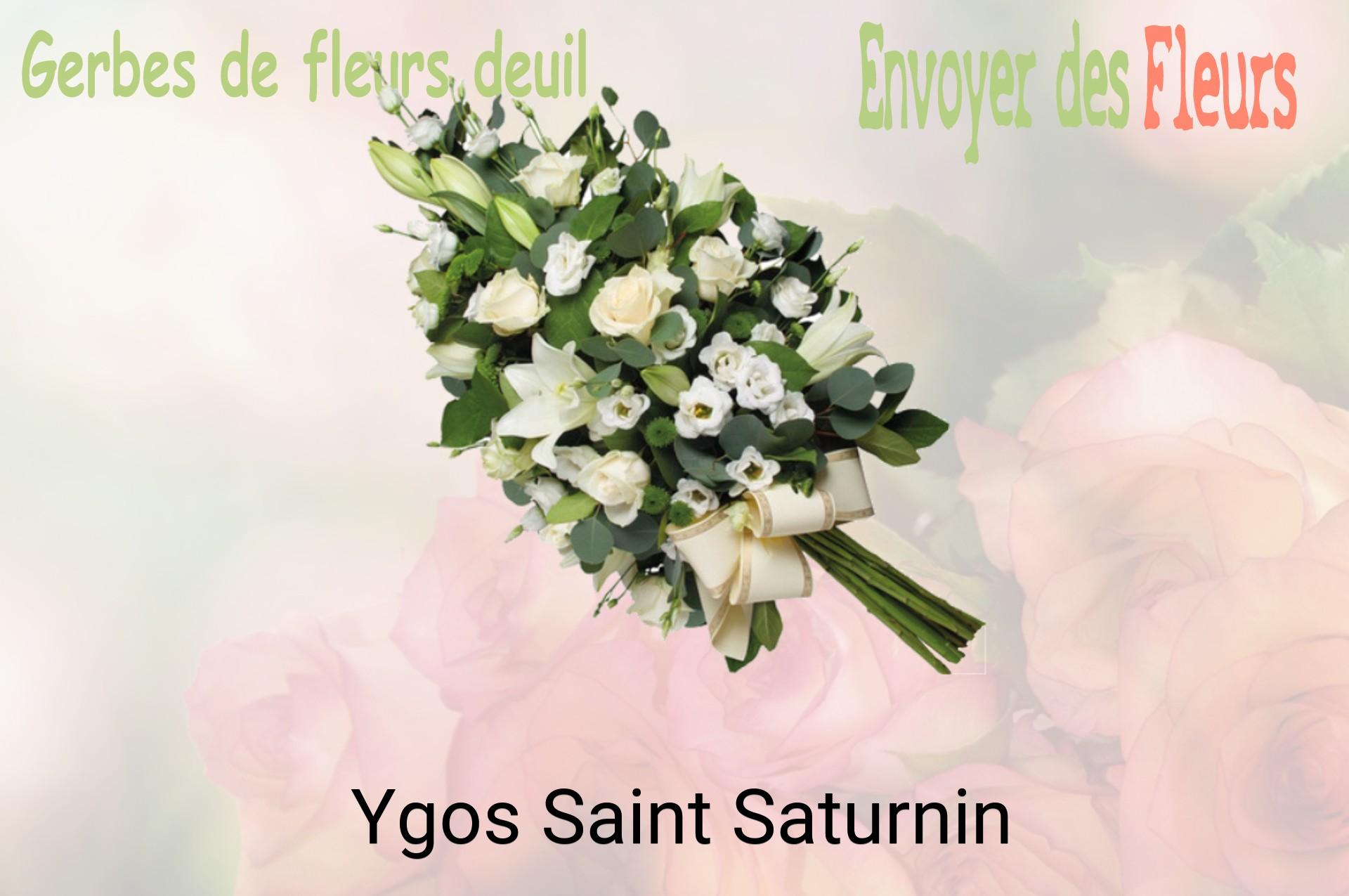 Gerbe de fleurs de deuil livrée à Ygos-Saint-Saturnin